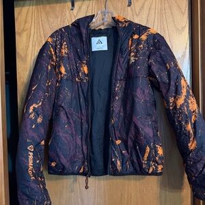 Nike ACG Orange Splatter on Burgundy Primaloft Jacket